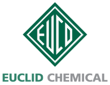 Euclid Chemical logo featuring a green diamond with EUCLID in white stylized text, and EUCLID CHEMICAL written below in green and gray text.
